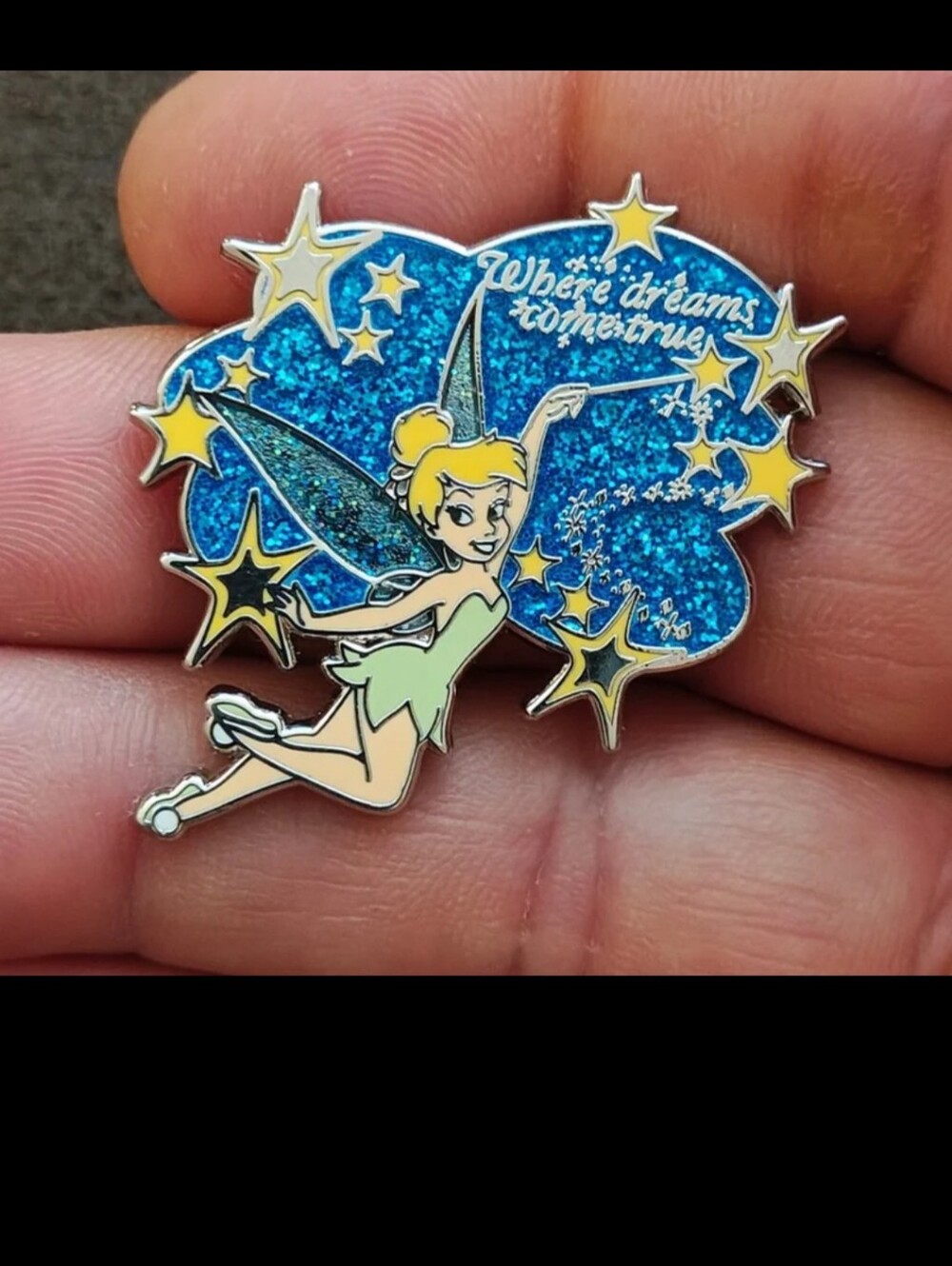 Authentic Disney Tinker Bell "Where Dreams Come True" Exclusive Pixie Dust  Pin